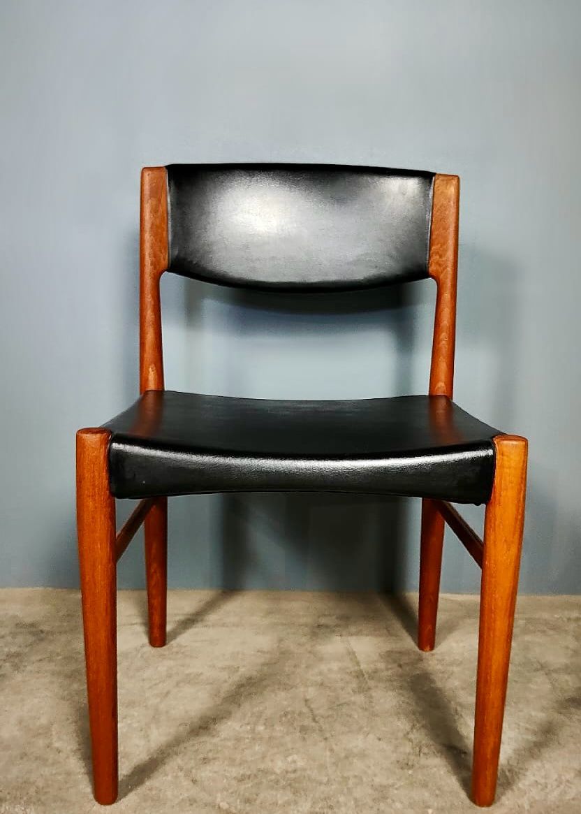 SOLD 4 x Mid Century Danish Teak Dining Chairs From Glostrup Møbelfabrik Vintage Retro MCM