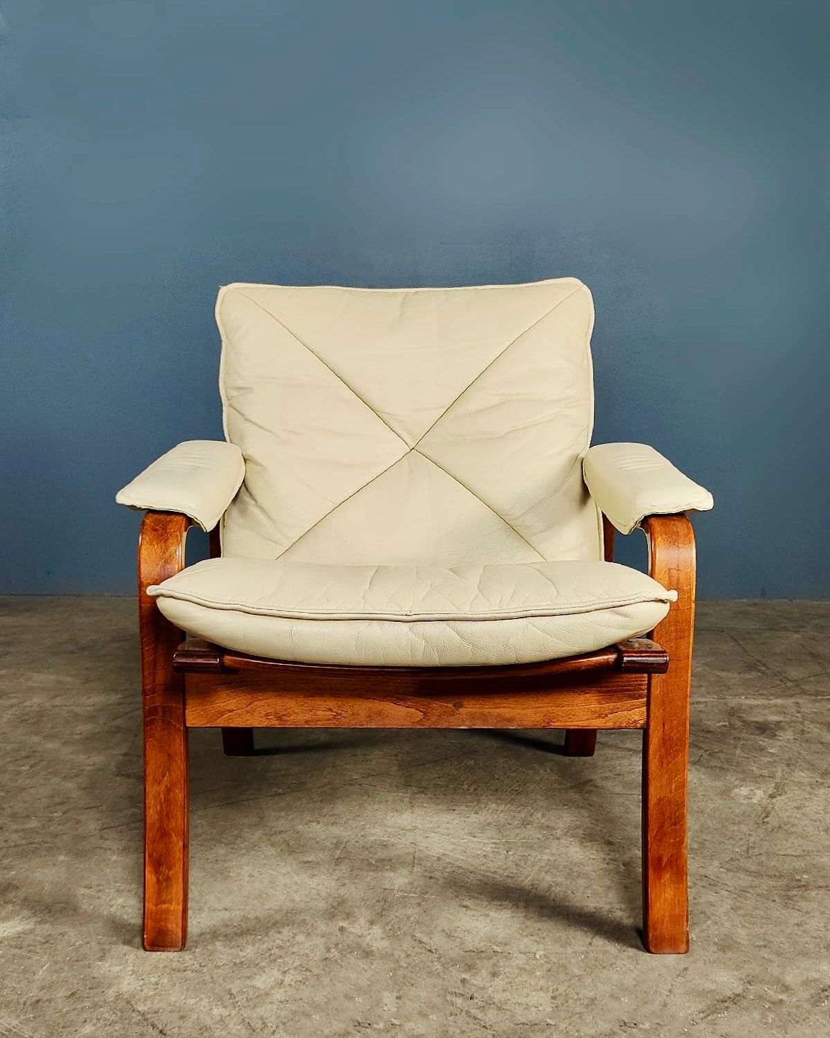 Lied Mobler Of Norway Armchair Leather Teak