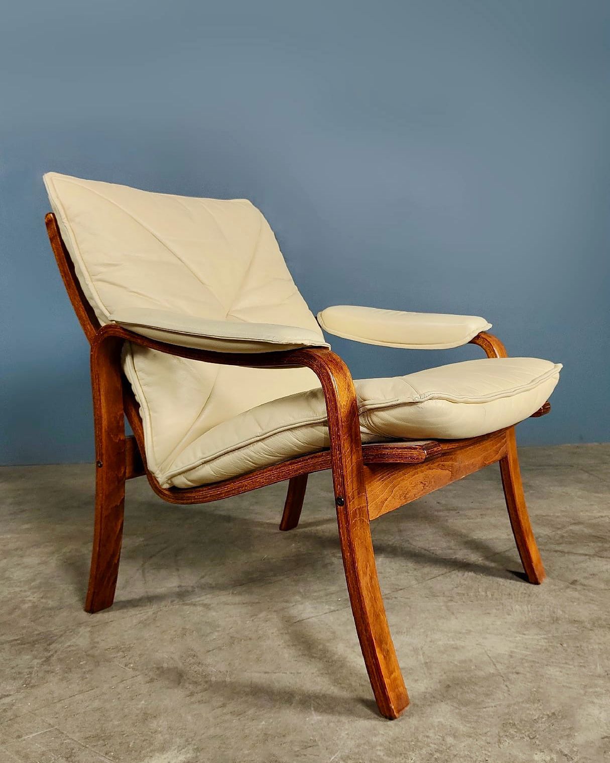 Lied Mobler Of Norway Armchair Leather Teak