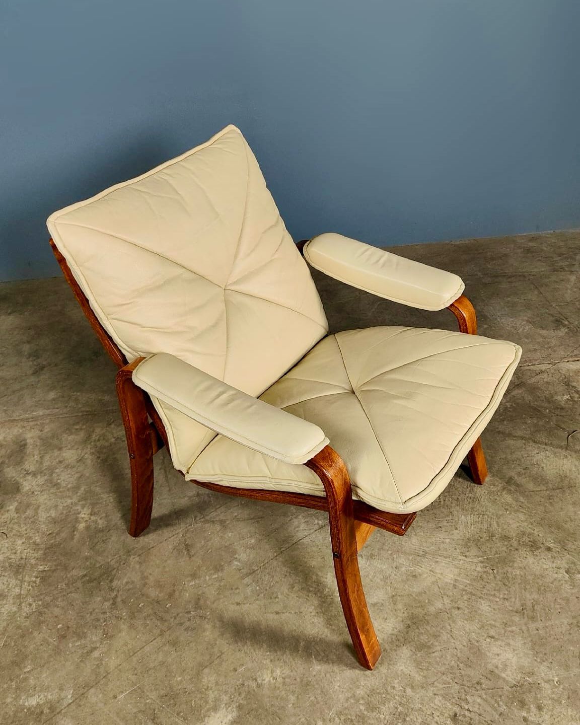 Lied Mobler Of Norway Armchair Leather Teak