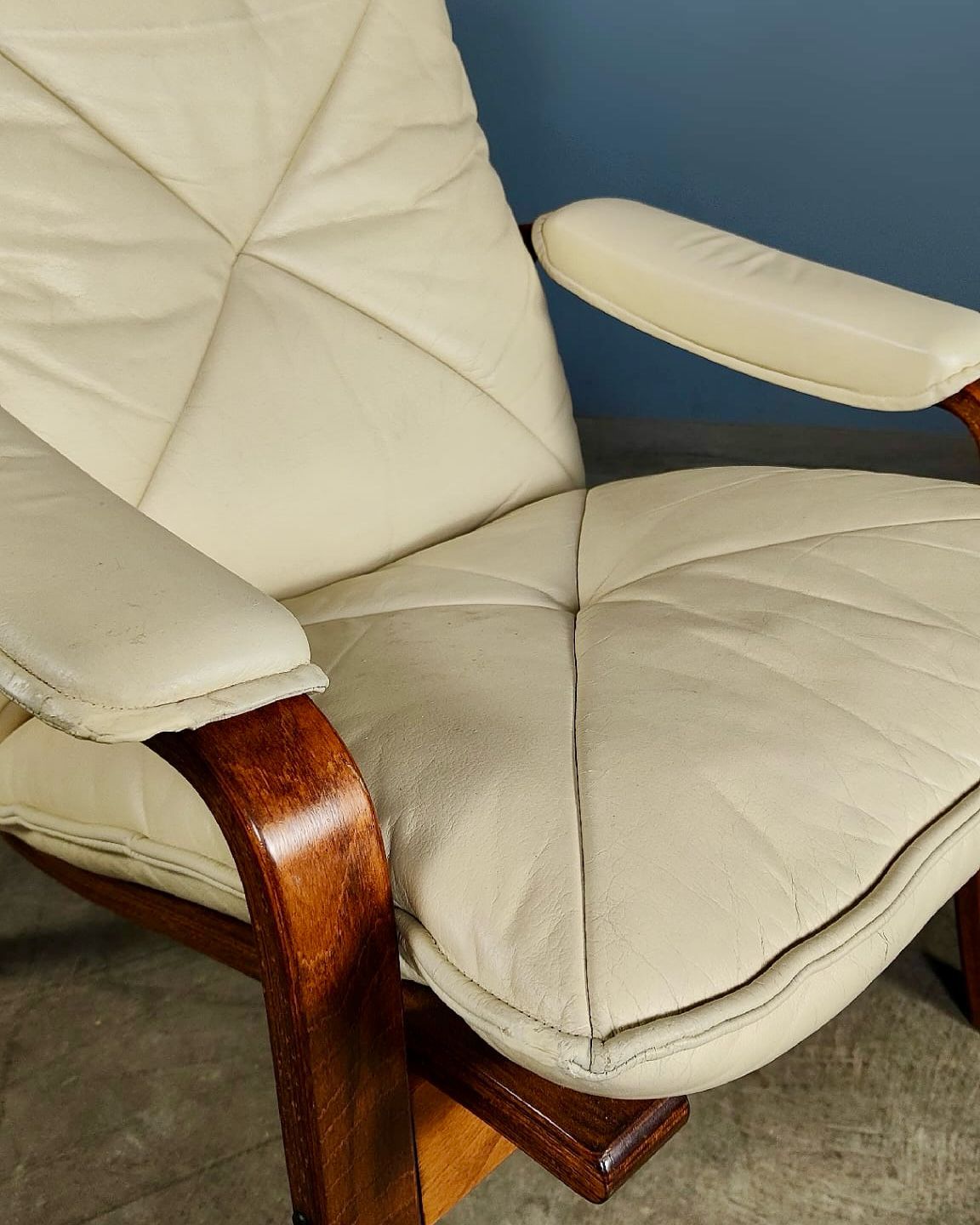 Lied Mobler Of Norway Armchair Leather Teak
