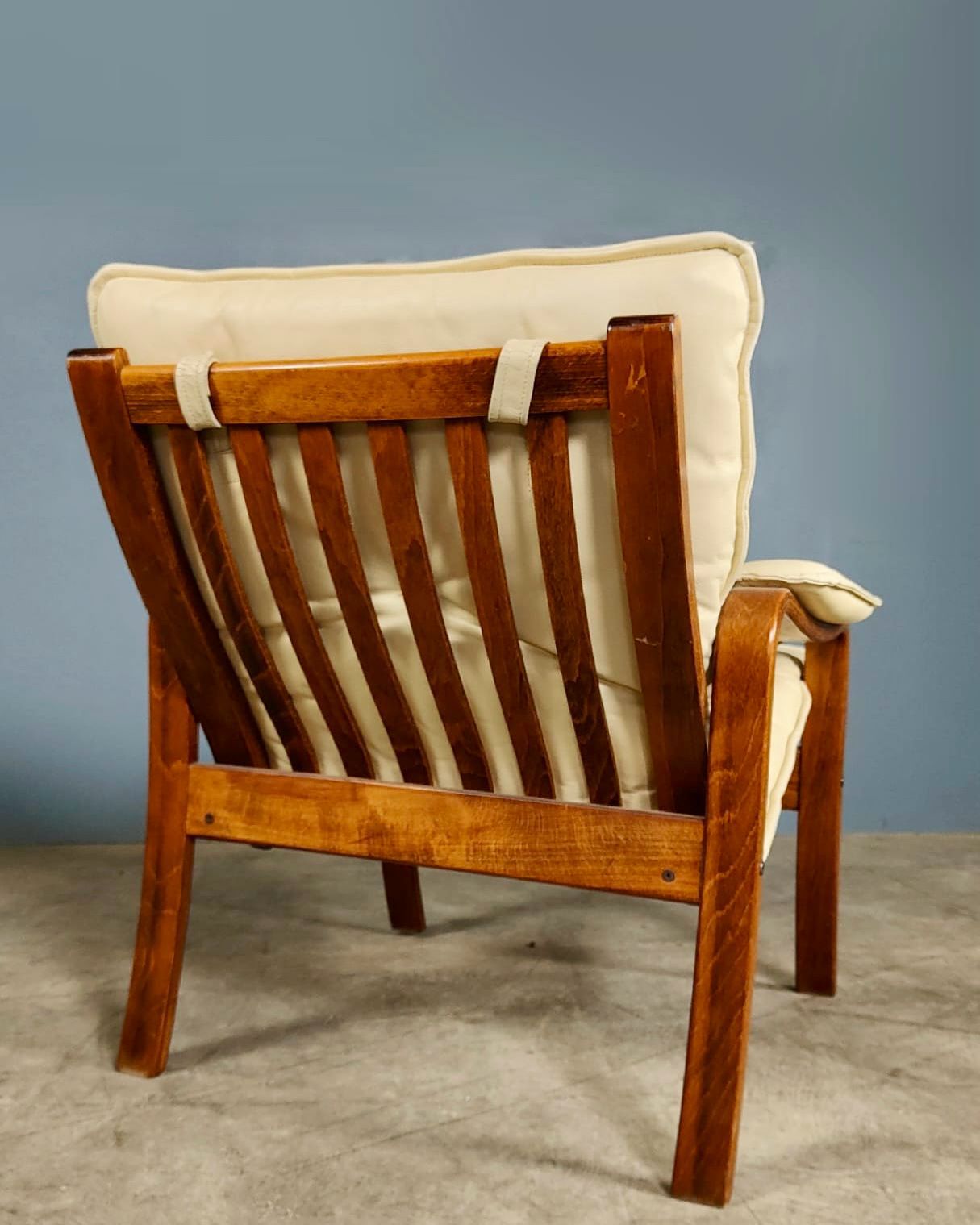 Lied Mobler Of Norway Armchair Leather Teak