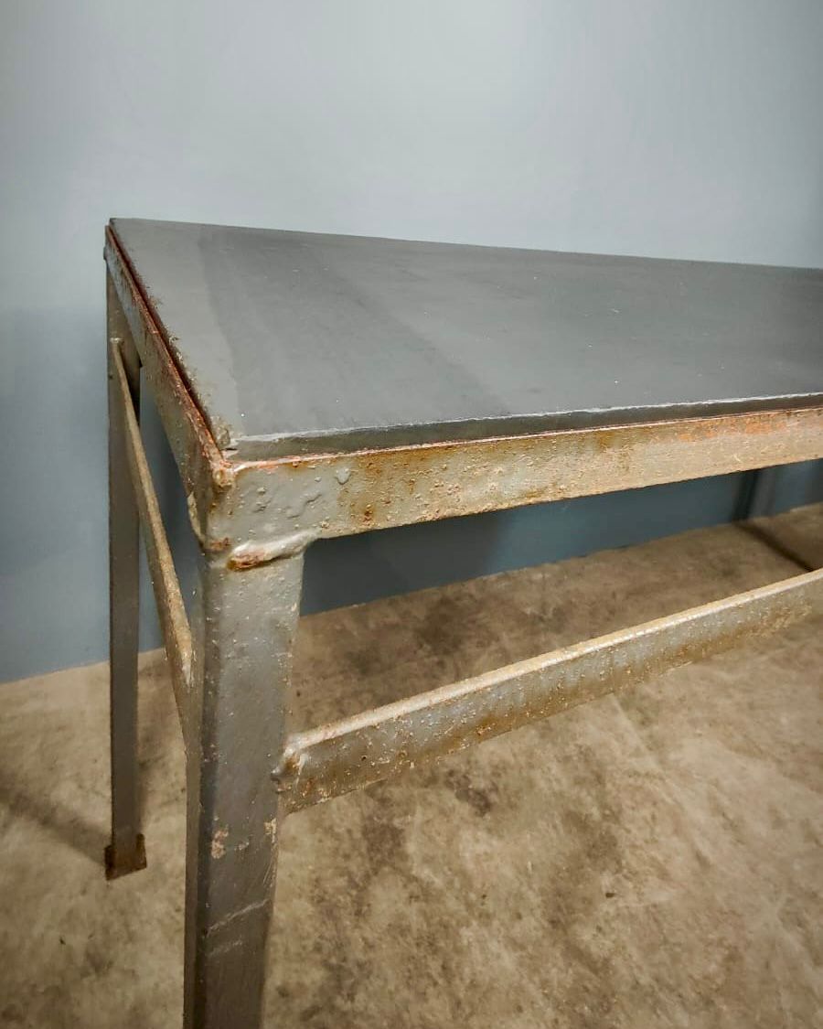 SOLD Slate Top Industrial Grey Long Desk Console Table