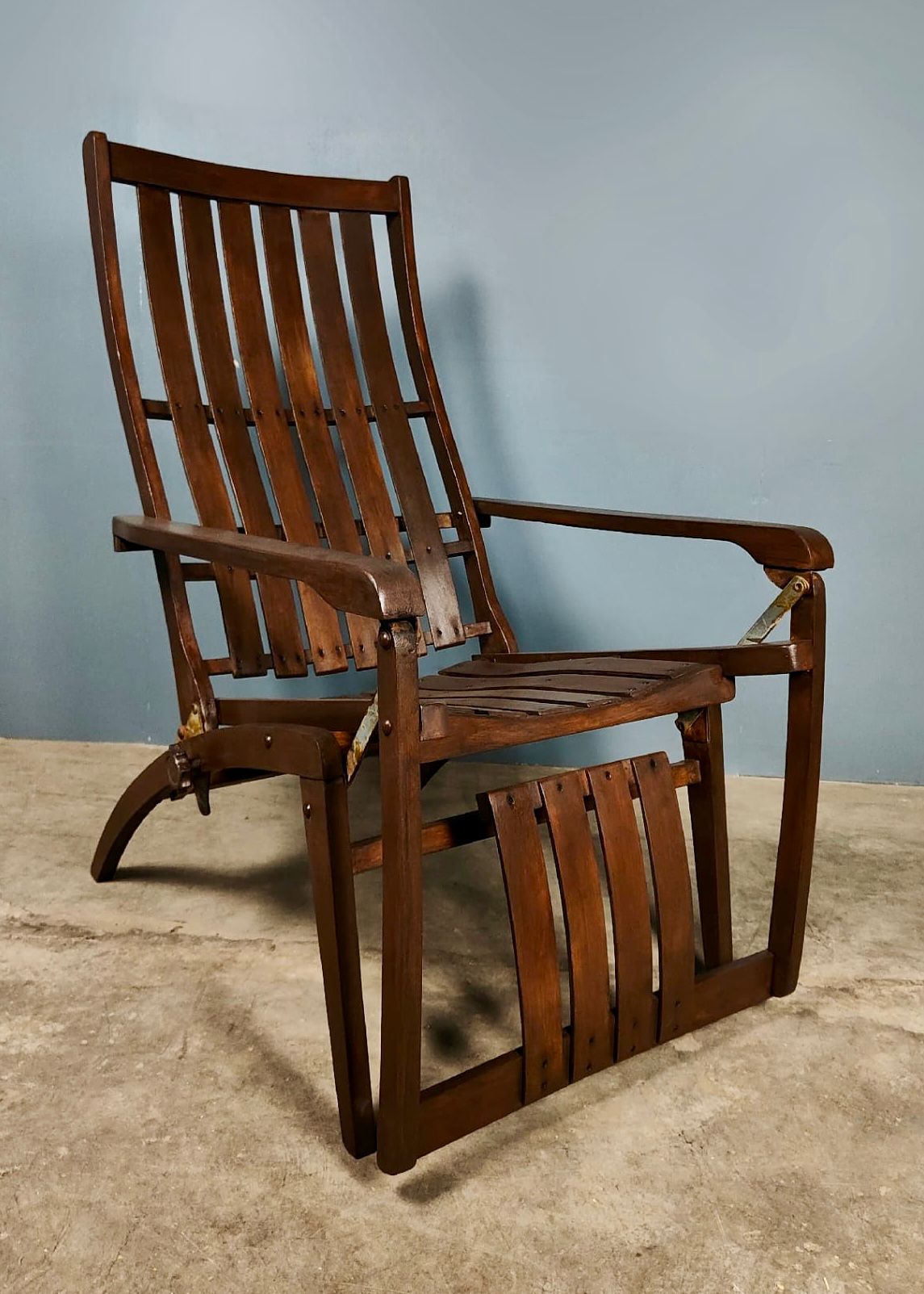 SOLD Pair Of Thonet 1951 Siesta Lounge Deck Garden Chairs Medizinal Hans Luckhardt Mid Century Vintage Retro MCM