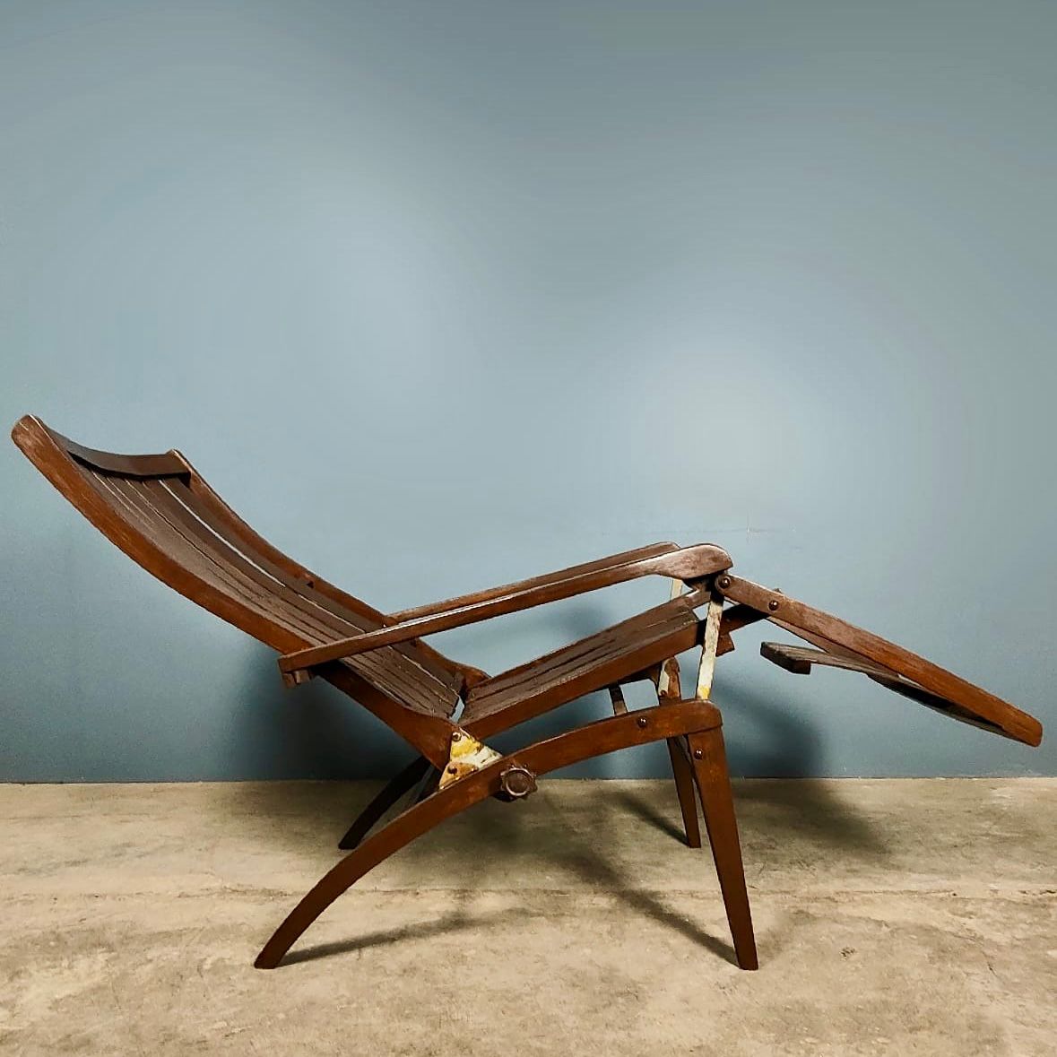 SOLD Pair Of Thonet 1951 Siesta Lounge Deck Garden Chairs Medizinal Hans Luckhardt Mid Century Vintage Retro MCM