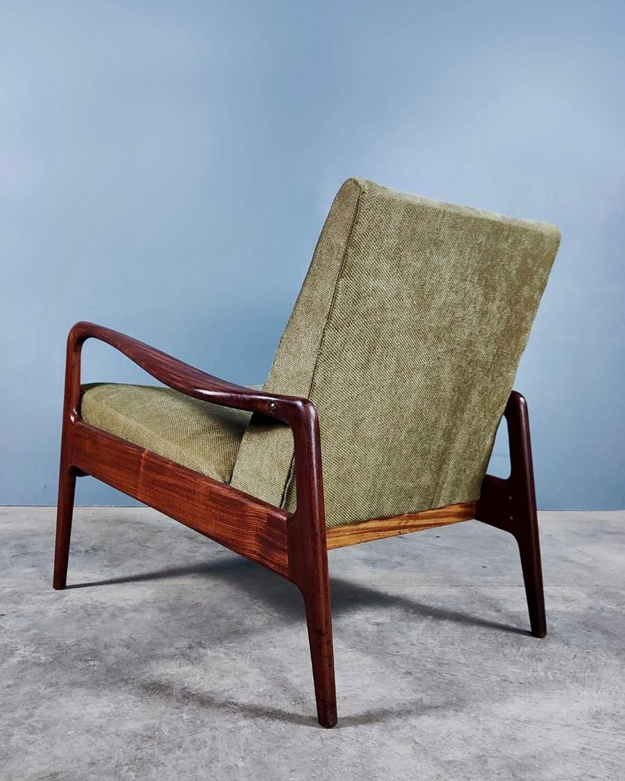 SOLD Greaves & Thomas Pair Of Green Lounge Chairs Mid Century Vintage Retro MCM