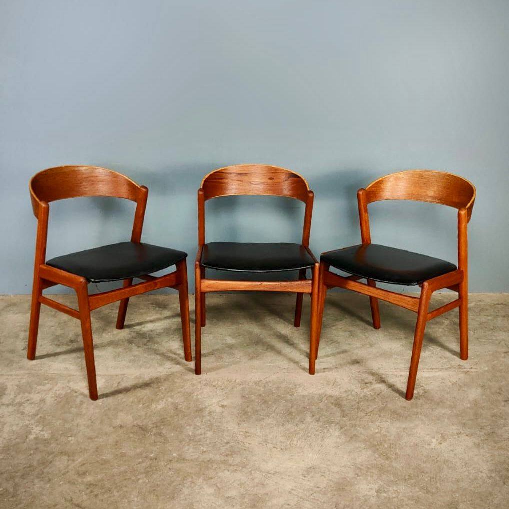 SOLD 3 x Dux Of Sweden Ribbon Dining Chairs Mid Century Vintage Retro MCM