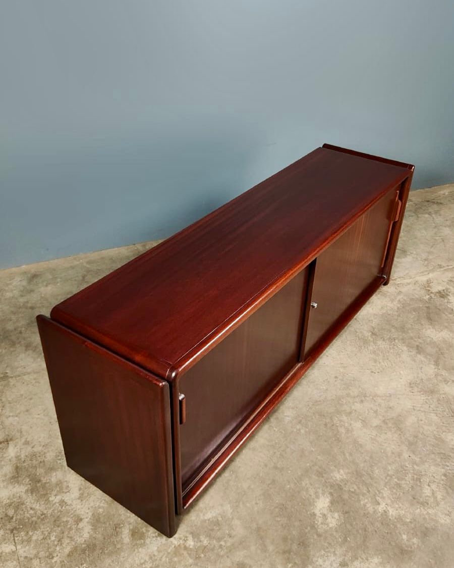 SOLD Rosewood Dyrlund Danish Sliding Sideboard Credenza Mid Century Vintage Retro MCM