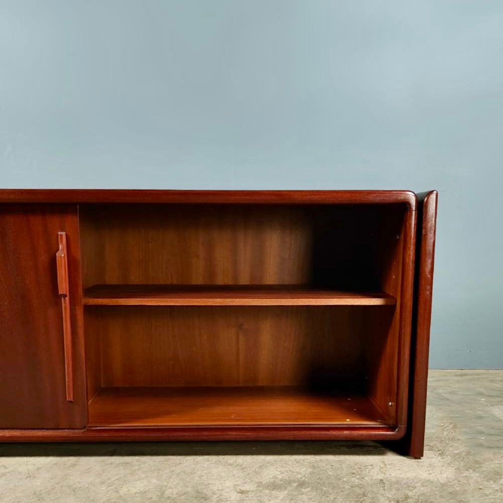 SOLD Rosewood Dyrlund Danish Sliding Sideboard Credenza Mid Century Vintage Retro MCM