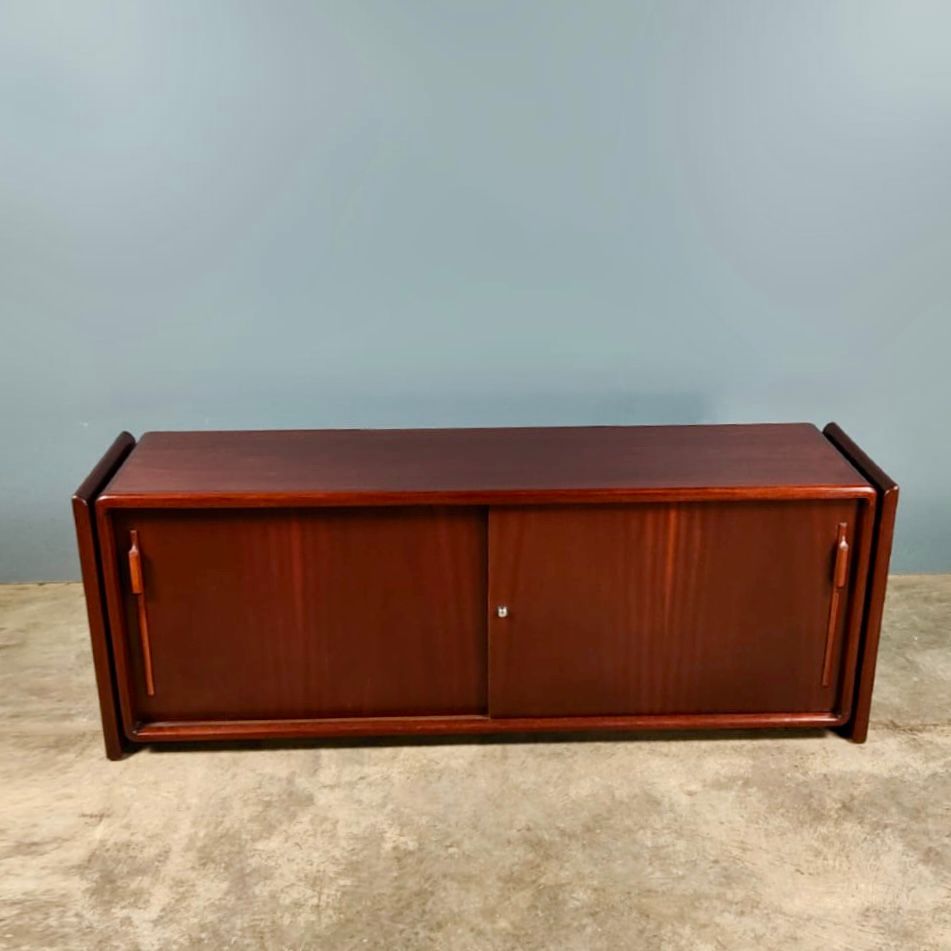 SOLD Rosewood Dyrlund Danish Sliding Sideboard Credenza Mid Century Vintage Retro MCM