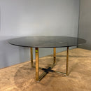 SOLD Pieff Brass Glass Dining Table Mid Century Vintage Retro MCM