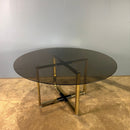 SOLD Pieff Brass Glass Dining Table Mid Century Vintage Retro MCM