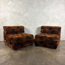 SOLD Pieff Modular Orange Geometric Two Seater Sofa/Lounge Chairs 1970s Mid Century Vintage Retro MCM