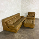 Tetrad Nucleus Leather Armchairs/Sofa Lounge Suite Mid Century Vintage Retro MCM