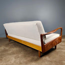 SOLD Greaves & Thomas White Bouclé Sofa Bed Mid Century Vintage Retro MCM