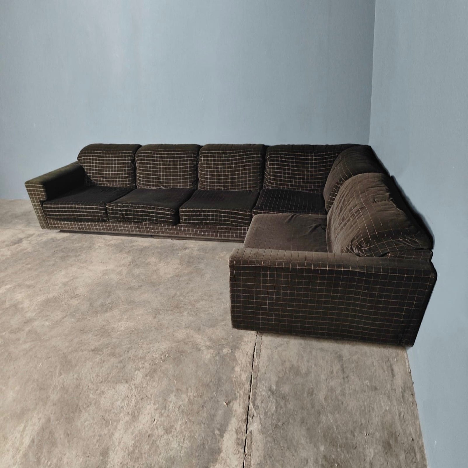 Howard Keith Original Barbican Brown Modular Corner Sofa By HK London Mid Century Vintage Retro MCM
