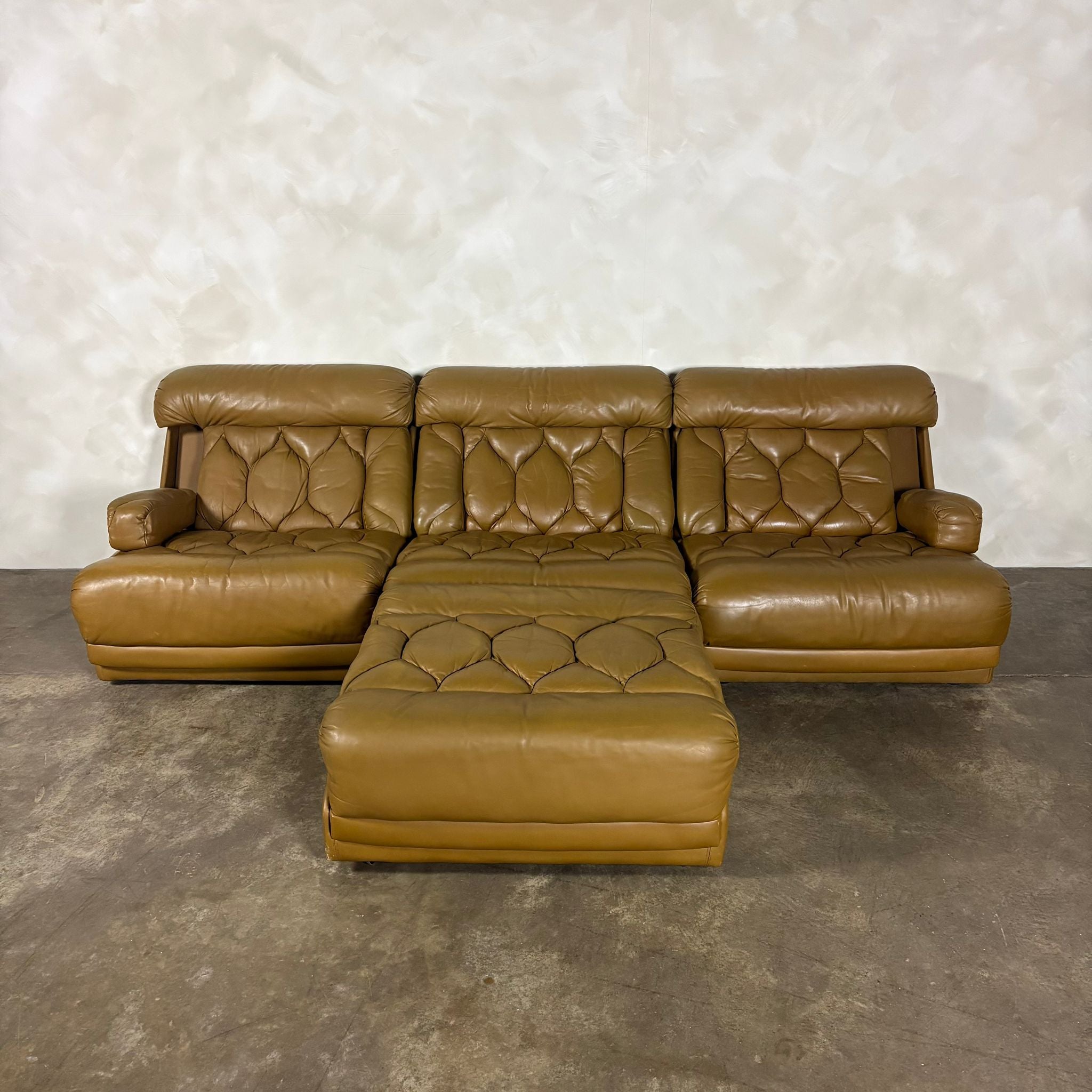 Tetrad Nucleus Leather Armchairs/Sofa Lounge Suite Mid Century Vintage Retro MCM