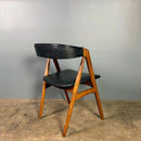 SOLD Four Teak Dining Chairs Kai Kristiansen Model 31 & Thomas Harlev For Farstrup Model 205 Mid Century Vintage Retro MCM