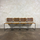 Four Marcel Breuer Cesca Brass Dining Chairs Mid Century Vintage Retro MCM