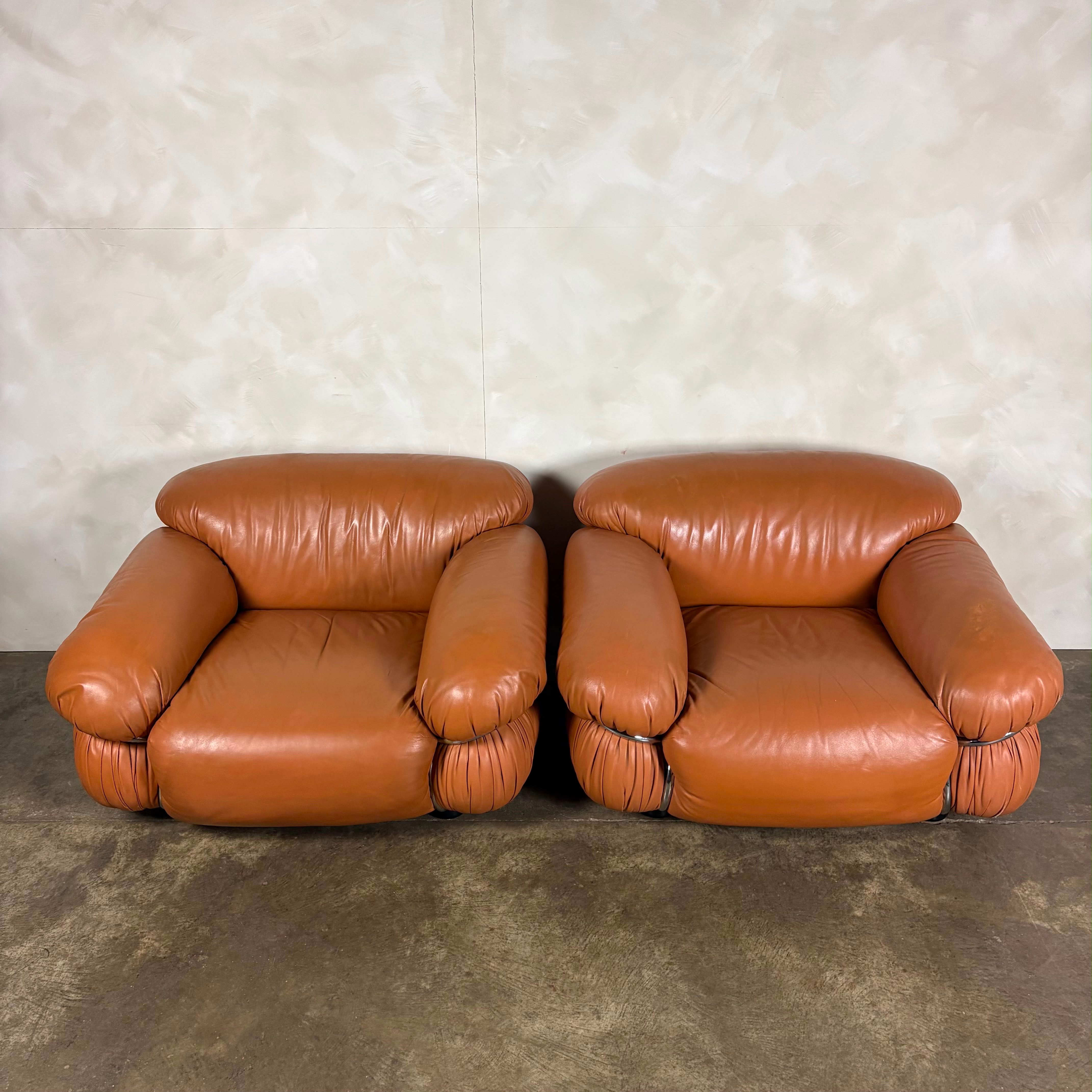 Sesann Cassina Armchair Gianfranco Frattini Italian Mid Century Vintage Retro MCM