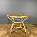 Angraves Of Leicester Bamboo Glass Dining Table Mid Century Vintage Retro MCM