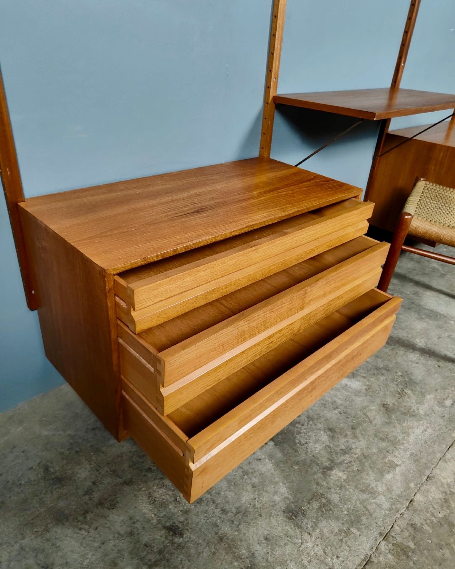 SOLD Mid Century Poul Cadovius Cado Royal System Wall Units Teak & Brass Vintage Retro MCM