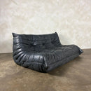Togo Sofa Set Michel Ducaroy Ligne Roset Grey Leather Mid Century Vintage Retro MCM