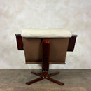 Scandinavian Swivel Leather Lounge Chair Mid Century Vintage Retro MCM