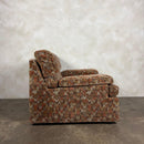 1980s Armchair & Footstool Geometric Patterned Post Modern Mid Century Vintage Retro MCM