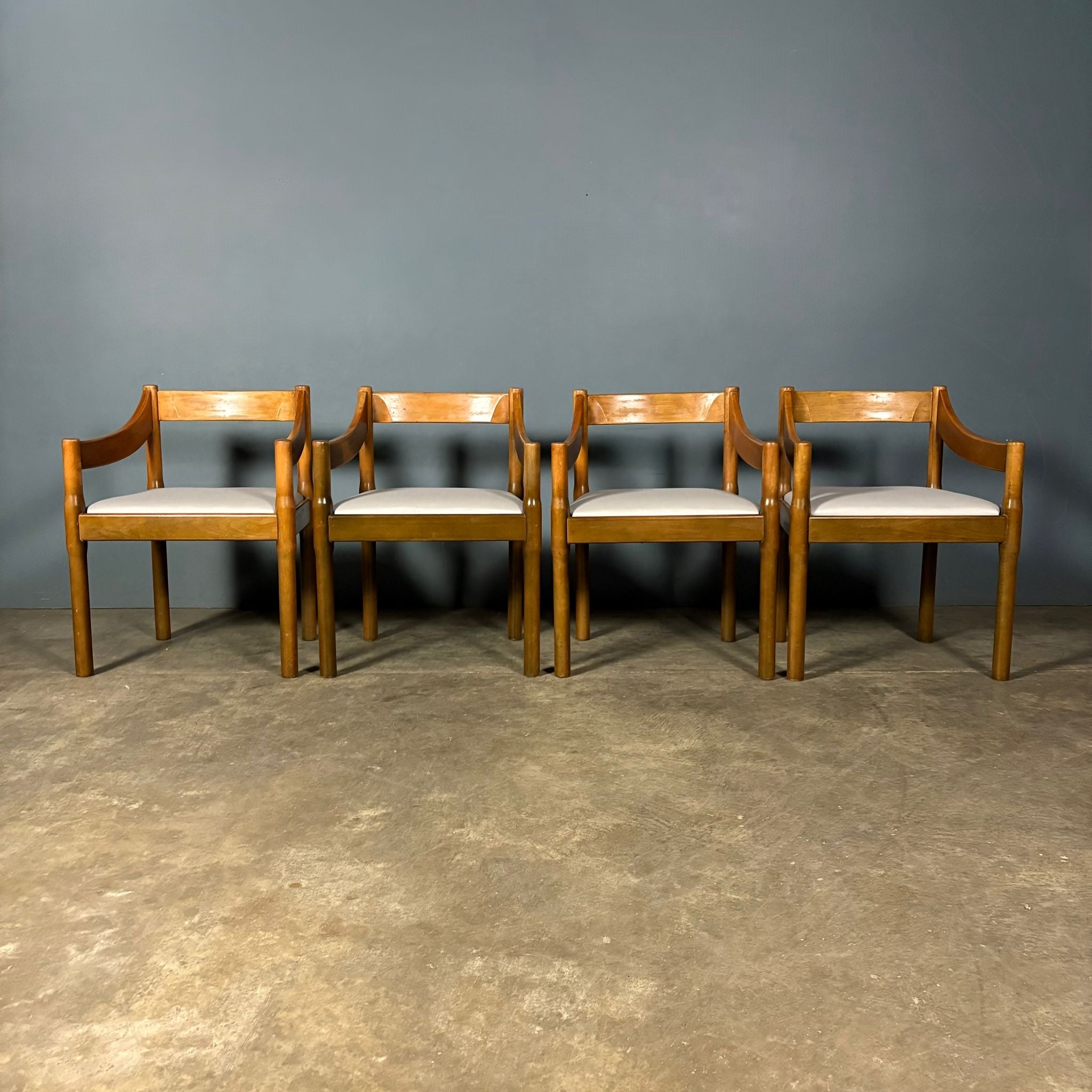 Four Carimate Carver Dining Chairs By Vico Magistretti Cassina Habitat Fritz Hansen Set 1 Mid Century Vintage Retro MCM