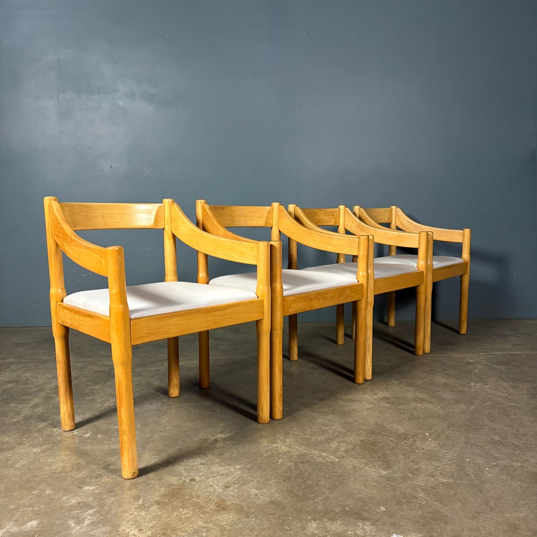 Four Carimate Carver Dining Chairs By Vico Magistretti Cassina Habitat Fritz Hansen Set 2 Mid Century Vintage Retro MCM