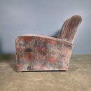 Art Deco Geometric Patterned Armchair Mid Century Vintage Retro MCM