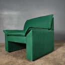 Green Wool Lounge Chair Mid Century Vintage Retro MCM