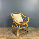 Lounge Chair Angraves Of Leicester Bamboo Cane Rattan Mid Century Vintage Retro MCM