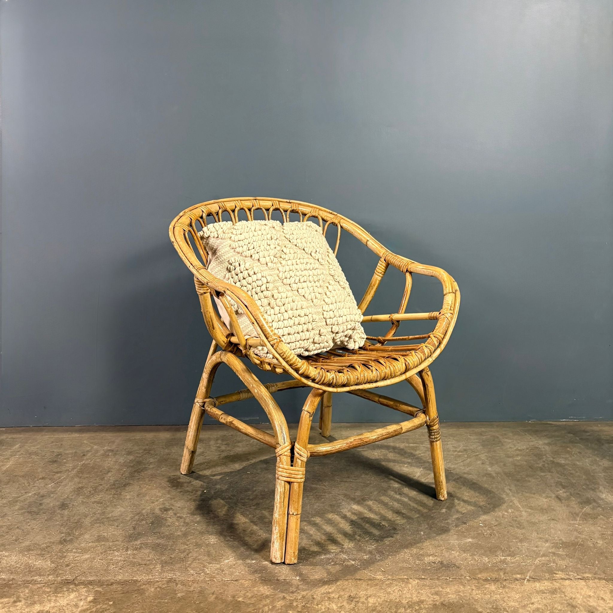 Lounge Chair Angraves Of Leicester Bamboo Cane Rattan Mid Century Vintage Retro MCM