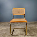 SOLD Dining Table & Chairs Cesca B32 Marcel Breuer Style Gold Brass Mid Century Vintage Retro MCM