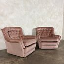 Mid Century Armchair Blush Pink Vintage Retro MCM
