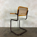 Four Brown Cesca Cane Rattan Marcel Breuer Dining Chairs Mid Century Vintage Retro MCM
