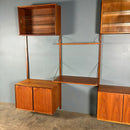 Mid Century Poul Cadovius Royal System Cado Large Teak Wall Unit Vintage Retro MCM Set 2