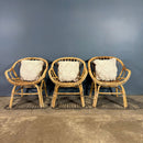 Lounge Chair Angraves Of Leicester Bamboo Cane Rattan Mid Century Vintage Retro MCM