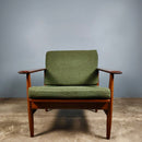 SOLD Pair Of Ingmar Relling For Ekornes Svane Green Teak Lounge Chairs Mid Century Vintage Retro MCM