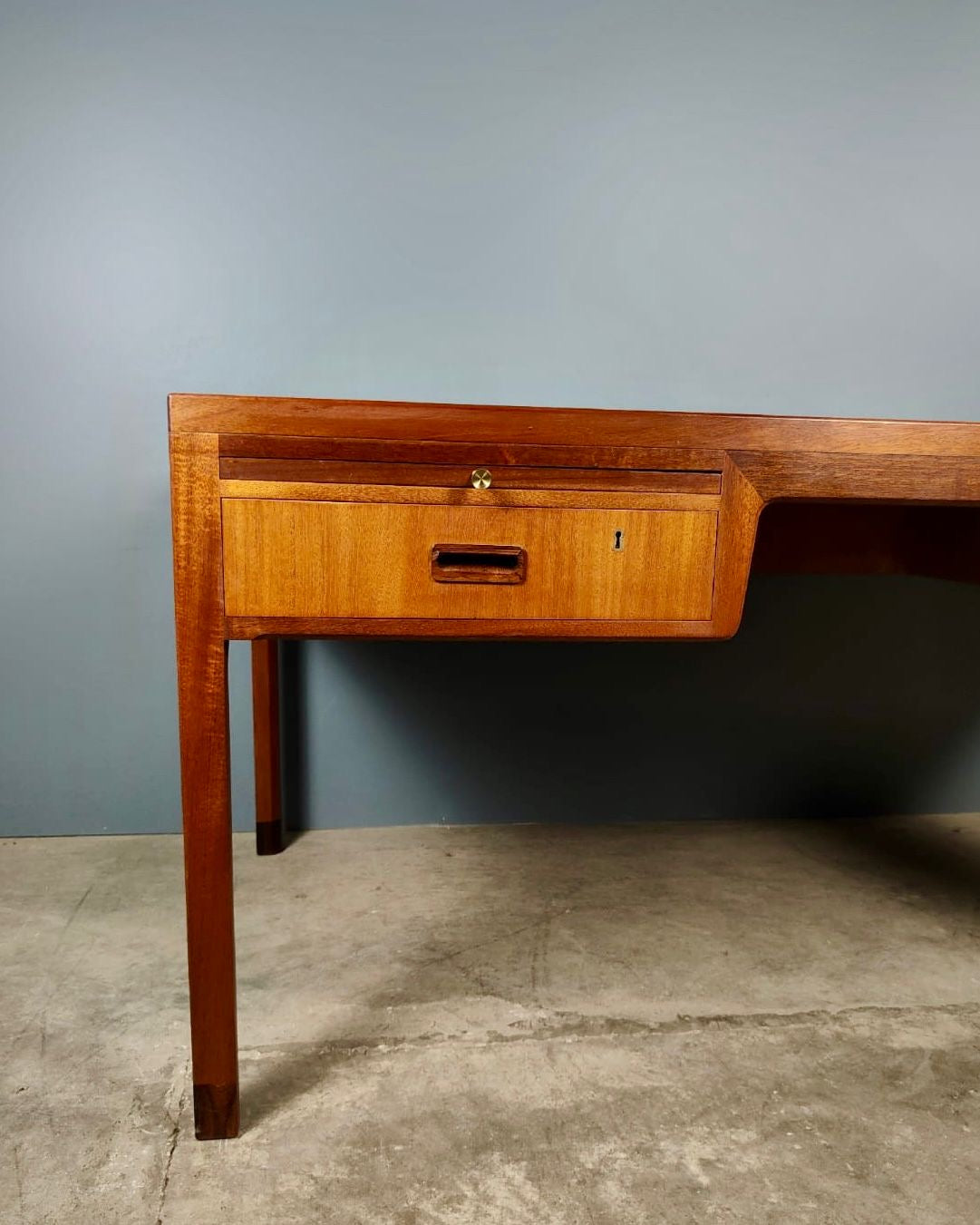 SOLD Danish Mahogany Executive Desk Ejner Larsen & Aksel Bender Madsen Willy Beck Mid Century Vintage Retro MCM