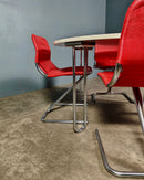 Four Formula Dining Chairs & Matching Table By Ruud Ekstrand & Christer Norman For Dux 1968 Sweden Mid Century Vintage Retro MCM