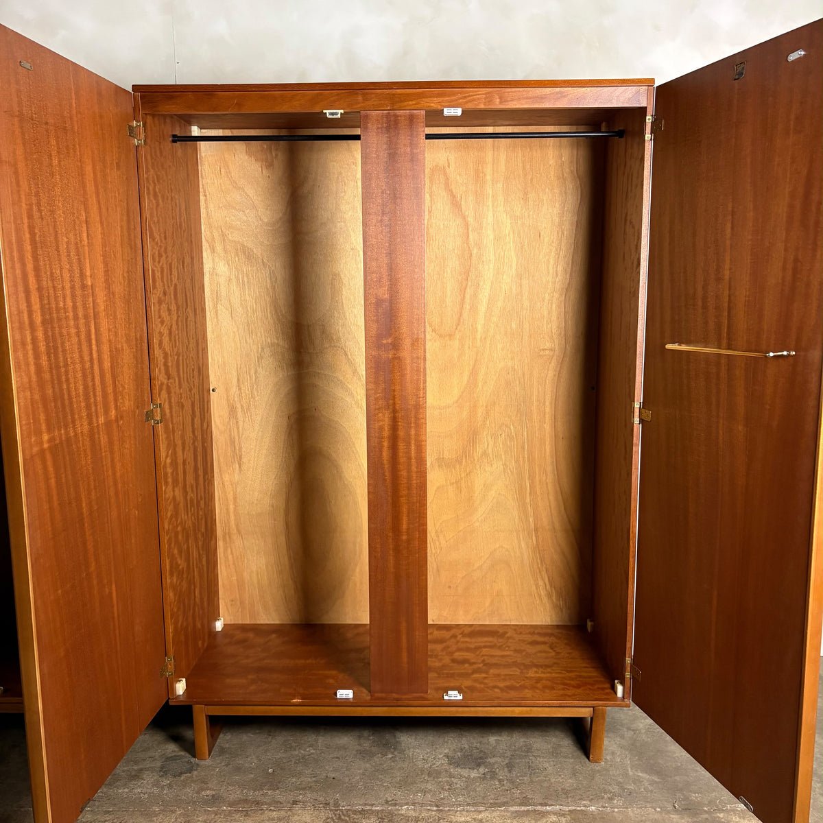 Pair Of Stonehill ‘His & Hers’ Teak Wardrobes 1960s Mid Century Vintage Retro MCM