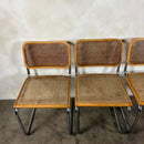Four Marcel Breuer Cesca Brass Dining Chairs Mid Century Vintage Retro MCM