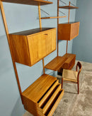 SOLD Mid Century Poul Cadovius Cado Royal System Wall Units Teak & Brass Vintage Retro MCM