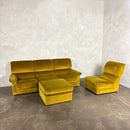SOLD Mid Century G Plan Osprey Modular Sofa Lounge Suite Yellow Velvet Vintage Retro MCM