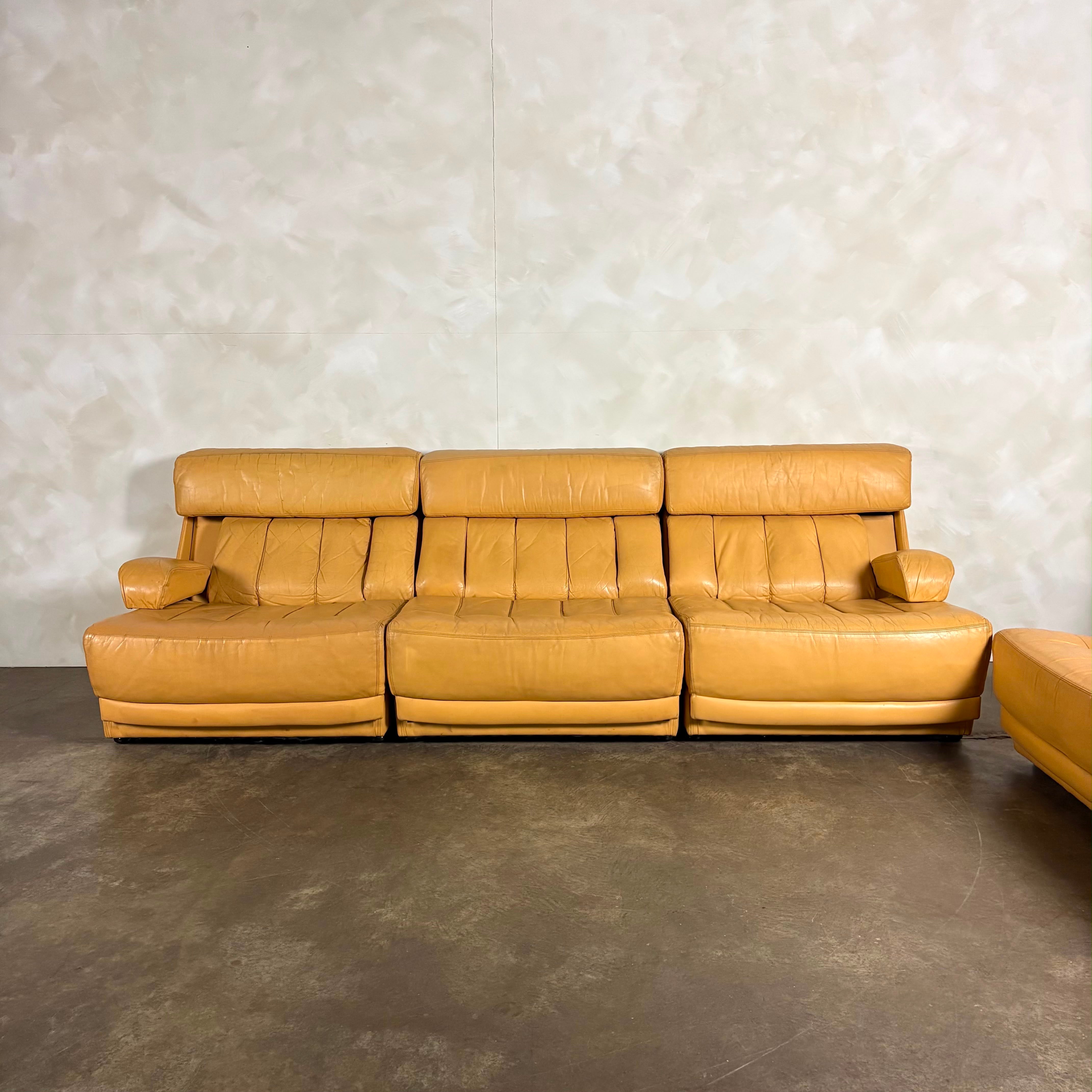 Tetrad Nucleus Leather Armchairs/Sofa Lounge Suite Mid Century Vintage Retro MCM