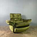 Mid Century Green Velvet Armchair Vintage Retro MCM
