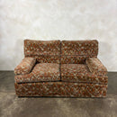 Two Seater 1980s Geometric Patterned Sofa Post Modern Mid Century Vintage Retro MCM